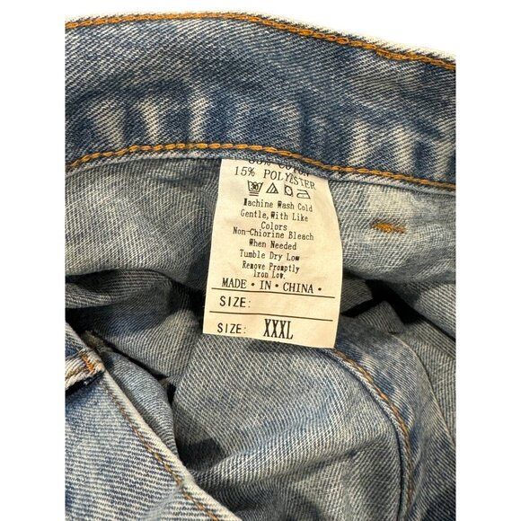 Denim Women's Button Front Long Jean Skirt Blue Size 3XL NEW Without Tags - Picture 6 of 6